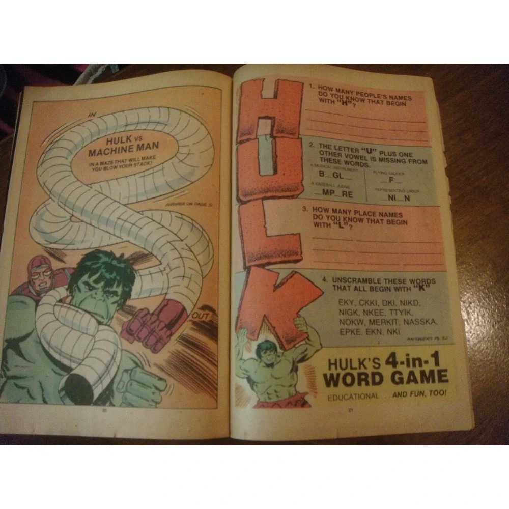 Marvel Comics Super heroes Puzzles & games Marvel comic‎ book 1979